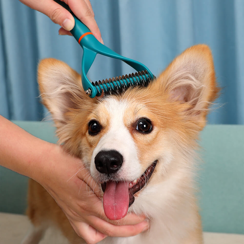 Pet Safe Dematting Comb Rake - Double Sided Blade