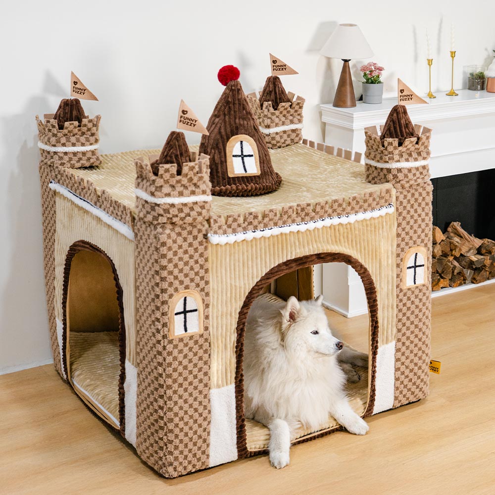 Cozy Orthopedic Kids Indoor Play Castle Bed Dog Tent Bed - Fairytale Dreamland