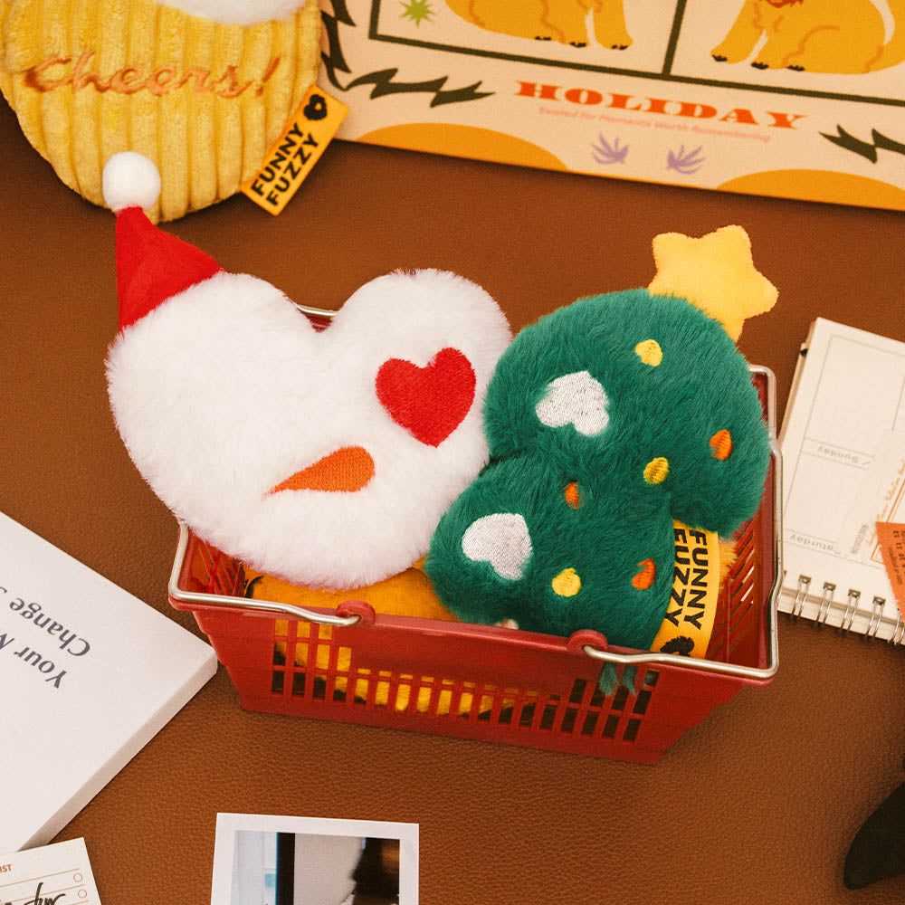 FUNNYFUZZY Plush Squeaky Dog Toy