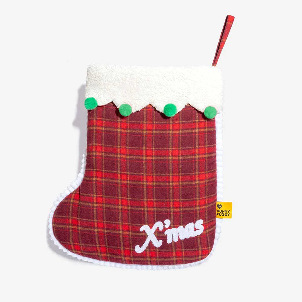 FUNNYFUZZY Christmas Stocking Cozy Pet Sleeping Bag Dog Bed – SantaNap