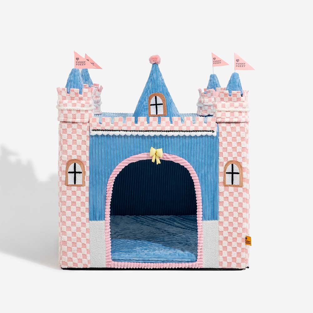 Cozy Orthopedic Kids Indoor Play Castle Bed Dog Tent Bed - Fairytale Dreamland