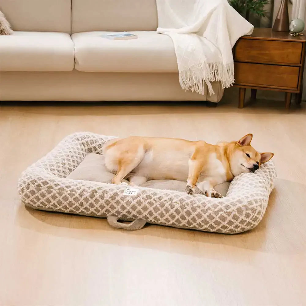 Diamond Plaid Dual-Sided Multi-Use Plush Pet Mat - ComfyEase