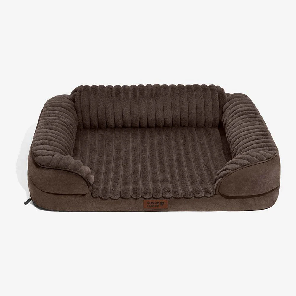 Fluffy Plush Orthopedic Washable Bolster Dog Bed - ComfyPaws