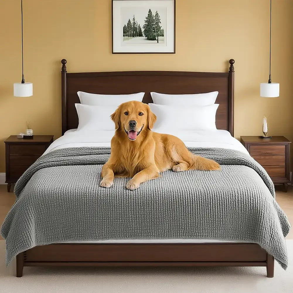 Plush Chenille Thick Sofa Protection Dirt-Resistant Non-Slip Washable Couch Cover