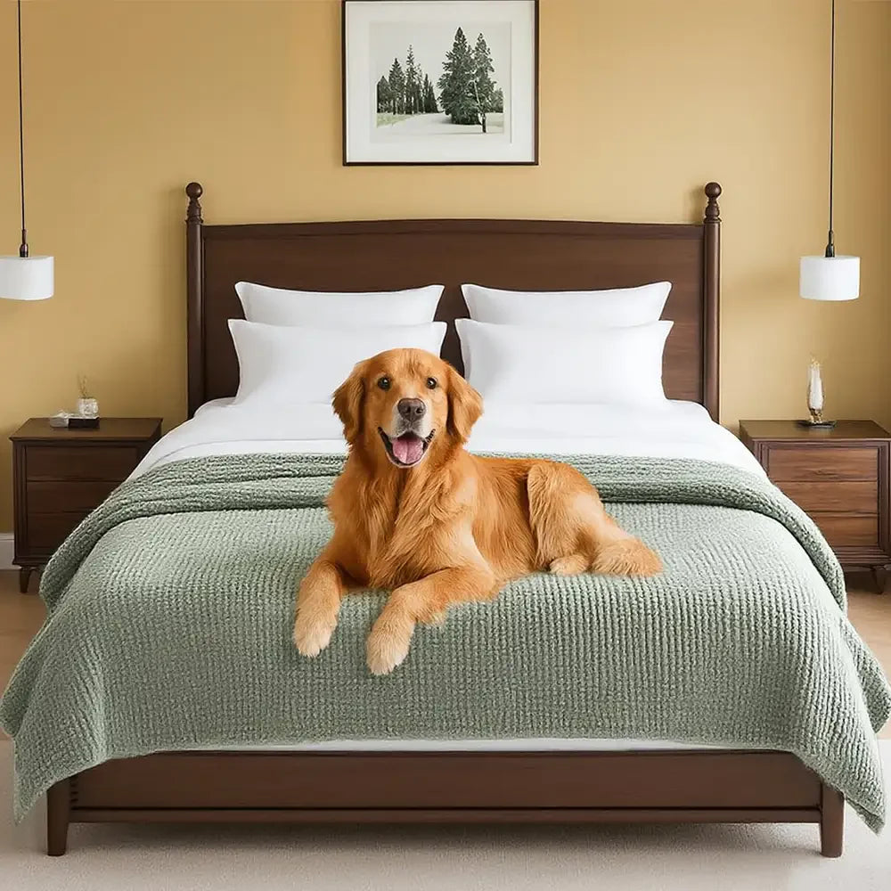 Plush Chenille Thick Sofa Protection Dirt-Resistant Non-Slip Washable Couch Cover