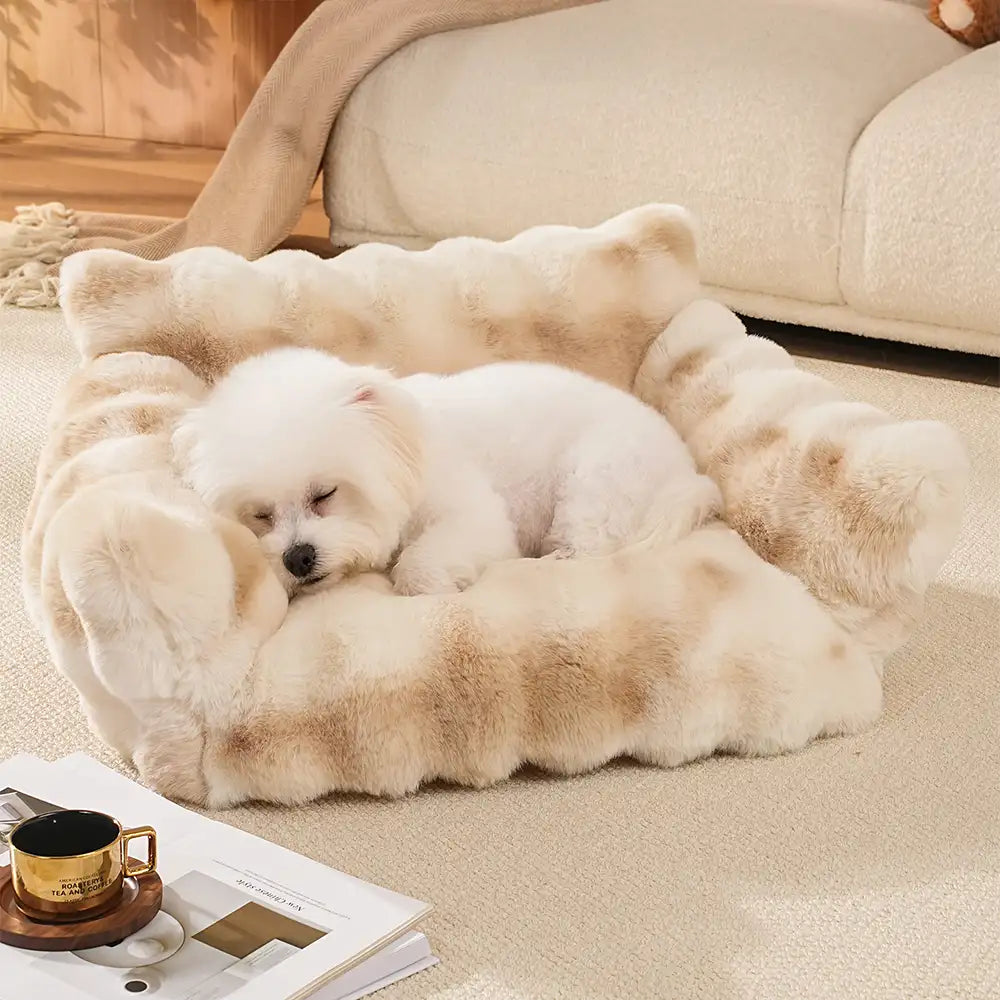 Tie-Dye Color Fluffy Plush Lazy Comfortable Dog & Cat Sofa Bed