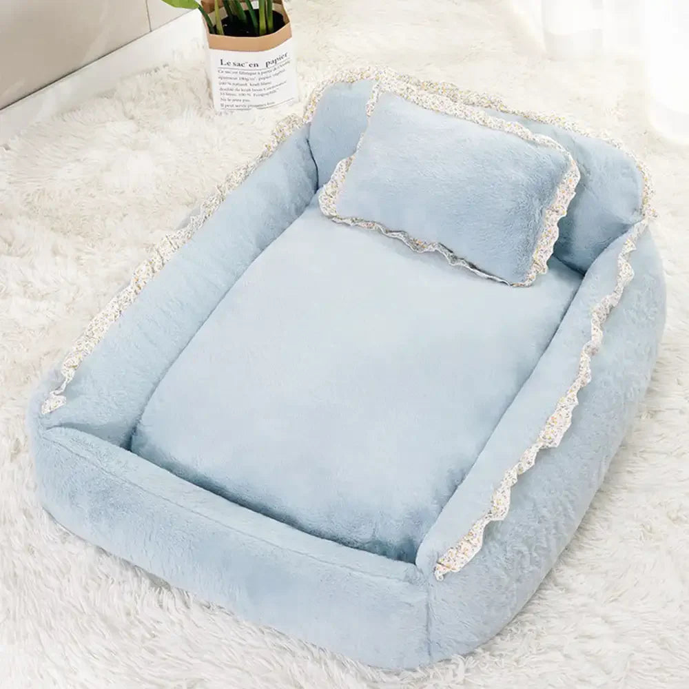 Soft Fluffy Garden Chic Washable Pet Bed Small Dog Bed
