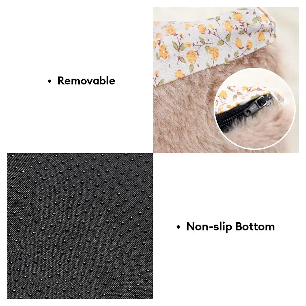 Soft Fluffy Garden Chic Washable Pet Bed Small Dog Bed