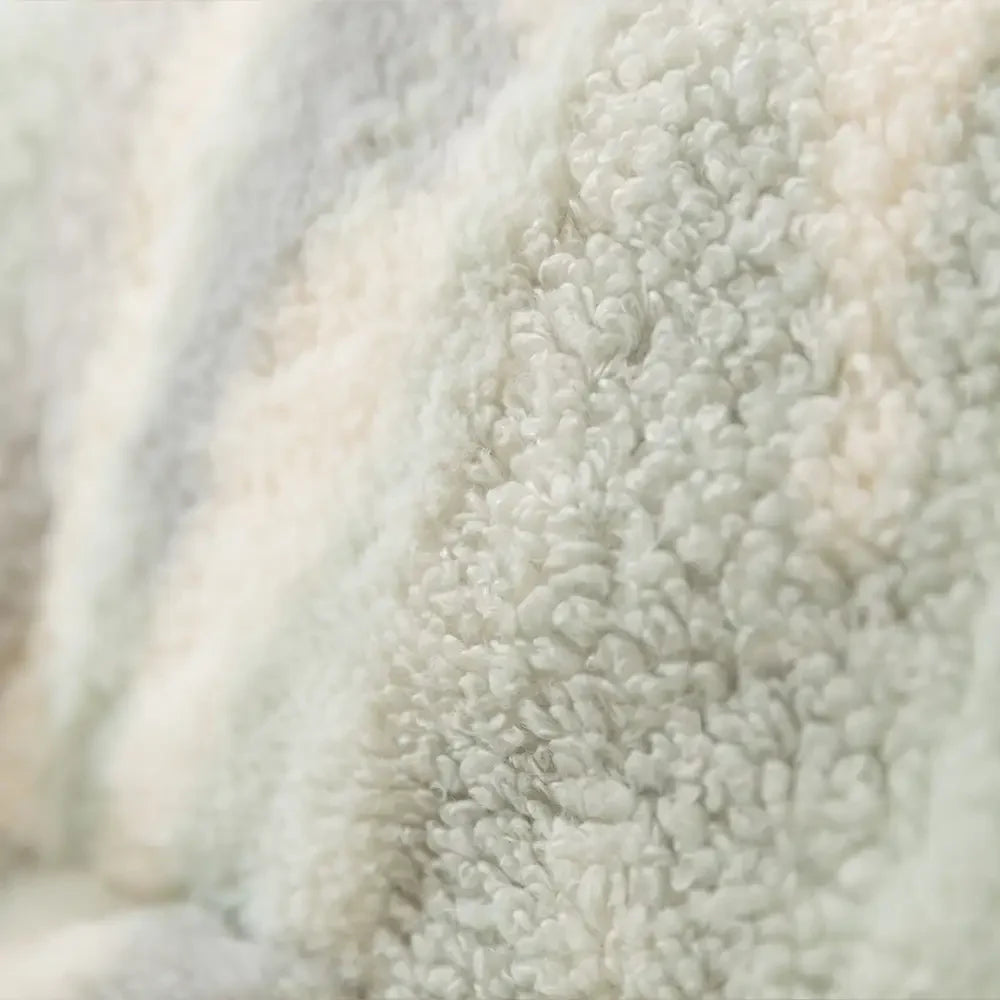 Trendy Tie-Dye Faux Lamb Wool Spine Protection Snuggly Dog Sofa Bed